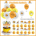 82 Pieces Lazy egg Party Supplies, Gudetama Themed Birthday Party Decoration included Banner, Latex Balloon, Cake Topper, Cupcake Toppers, 50pcs Stickers for Lazy egg Party Decoration.