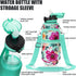 32 oz Water Bottle with Sleeve - BPA Free Leakproof Sport Large 1L Plastic Motivational Water Bottle with Straw & Strap & Insulated Neoprene Holder Carrier Bag Great Xmas Gift for Kids Women Men