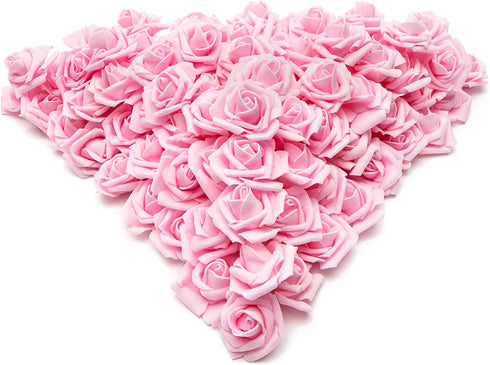 Bright Creations Rose Flower Heads, Artificial Flowers (2 in, Light Pink, 200-Pack)