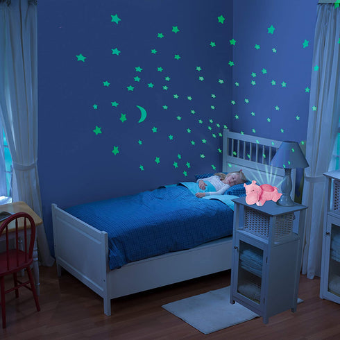 Summer® Slumber Buddies® Soother (Pink Hippo) Projector Night Light for Kids with Calming Songs and Sounds