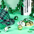 12 Pieces St. Patrick's Day Hanging Ornament Ball Green Shamrocks Plastic Ball Ornament 1.57 Inch Good Luck Clover Hat Balls Decorations Baubles with Hanging Rope for St. Patrick's Day Party Supplies