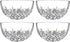 Godinger Bowl Set - Crystal Mini Prep Bowls, Dip, Dessert, Bar Snack Dish Bowls - 5oz, Set of 4
