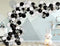 2022 New Year Party Decorations Balloon Garland Kit Silver Black White Balloons Arch for Birthday Bachelorette Engagement Bridal Shower Party 2022 Graduation Decors