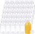 ANECO 30 Pack 4 Ounce Empty Plastic Juice Bottles Reusable Drink Containers with Lids Ideal for Storing Juices, Water and Other Homemade Beverages