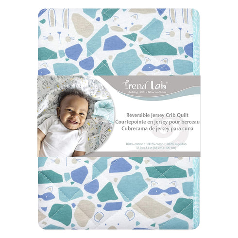 Trend Lab Quilted Jersey Baby Blanket, Terrazzo Forest