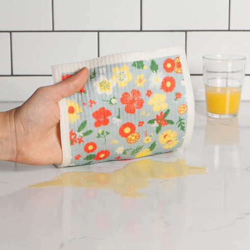 Ecologie by Danica Flowers of Month Swedish Dishcloths, Set of 3