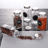 Spice Jars - Spice Containers - Spice Jar - 14 Square Glass Spice Bottles (4 oz) with 60 Chalkboard Labels, Chalk Marker, Stainless Steel Lid, Shaker Insert Tops, Funnel - Complete Organizer Set