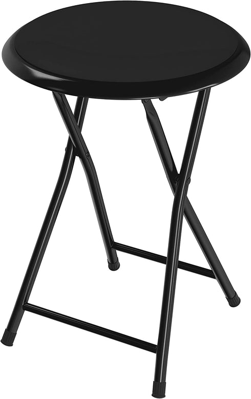 Lavish Home Folding Stool, 18", Black