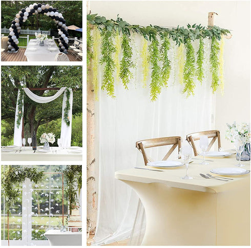 Hezuzo Spandex Table Cover for 6Ft or 4fT or 8ft Table Universal Fitted Stretch Tablecloth for Party, Banquet, Wedding and Events