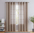 HLC.ME Abbey Faux Linen Textured Semi Sheer Privacy Light Filtering Transparent Window Grommet Floor Length Thick Curtains Drapery Panels for Bedroom & Living Room, 2 Panels (54 W x 84 L, Taupe)