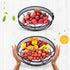 Gbasics Fruit Basket, 2 Tiers Fruit Bowl with Banana Hanger, Detachable Design Kitchen Countertop Organizer for Fruit Vegetable Storage