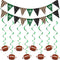 14 PIeces Football Party Supplies 2 Pieces Football Pennant Banner Garland 12 Pieces Football Hanging Swirls Superbowl Decorations Sport Theme Party for Sport Clubs Party Birthday Home Decor