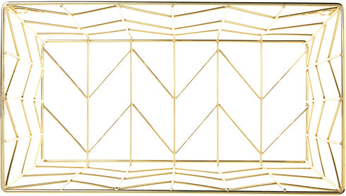 U Brands Hanging File Desk Organizer, Wire Metal, Gold - 894U02-06
