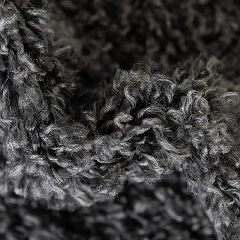 Unique Loom Davos Collection Modern Luxuriously Soft & Cozy Shag Area Rug, 2 ft 2 in x 3 ft, Peppercorn