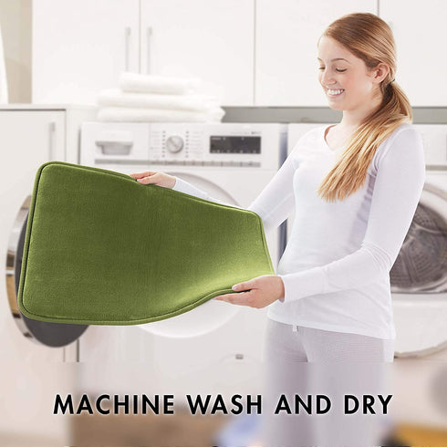 Genteele Bath Mats for Bathroom Non Slip - Green 17" x 24" Memory Foam Bathroom Rugs - Quick Dry Bath Mat