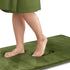 Genteele Bath Mats for Bathroom Non Slip - Green 17" x 24" Memory Foam Bathroom Rugs - Quick Dry Bath Mat