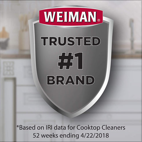 Weiman Cooktop Cleaner Kit - Cook Top Cleaner and Polish 20 Ounce - Scrubbing Pad, Cleaning Tool, Cooktop Razor Scraper