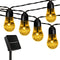 Solar String Lights Outdoor Patio Lights 50 LED 24.6FT Edison Bulbs Globe String Lights with 8 Lighting Modes, Waterproof Hanging Lights for Yard Porch Wedding Party Fence Christmas (Warm White)