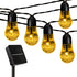 Solar String Lights Outdoor Patio Lights 50 LED 24.6FT Edison Bulbs Globe String Lights with 8 Lighting Modes, Waterproof Hanging Lights for Yard Porch Wedding Party Fence Christmas (Warm White)