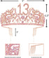 13th Birthday Gifts for Girls, 13th Birthday Tiara and Sash, 13th Birthday Decorations for Girl, 13th Birthday Crown and Sash for Girl, 13 Sash for Girl, 13 Tiaras and Crowns for Girls