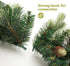OasisCraft 9FT Pre-lit Christmas Garland, Battery Operated with 50 LED Lights, Xmas Garland with Pine Cones and Timer, Christmas Holiday for Indoor & Outdoor
