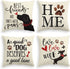 AVOIN colorlife Dag Home Paw Pet Throw Pillow Covers, 18 x 18 Inch A Good Dog Deserves A Good Bone Pillows Cushion Case for Sofa Couch Set of 4