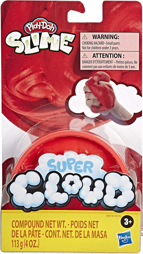 Play-Doh Super Cloud Single Can of Red Fluffy Slime Compound for Kids 3 Years & Up