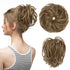 CJL HAIR Messy Bun Hair Piece Straight Fake Bun Short Ponytail Extension Instant Updo Donut Chignons Elastic Hairpiece for Women