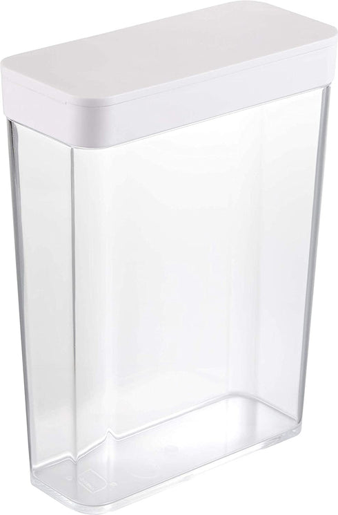Yamazaki Home Airtight Dry Food Storage Container with Sliding Lid | Kitchen & Pantry Organization | Cereal, Grains, Pasta, and Flour, One Size, White