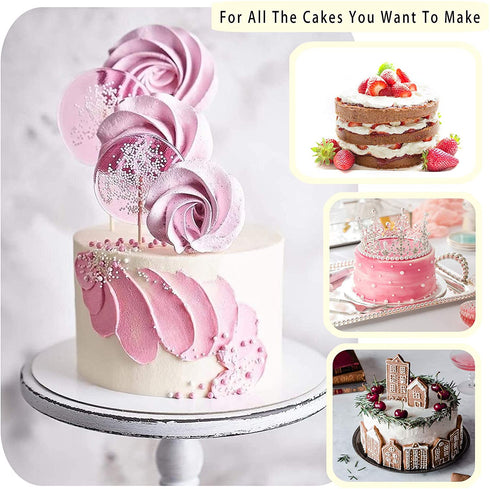 6 Inch Cake Pan Set of 2, Deedro Round Cake Baking Pans Stainless Steel Cake Pans for Wedding Birthday Layer Cake, One-piece Molding, Healthy & Durable, Mirror Finish & Dishwasher Safe