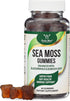 Sea Moss Gummies for Adults Max Strength 3,000mg (60 Irish Sea Moss Gel Gummies Enhanced with Bladderwrack and Burdock Root) Superfood Gummies for Immune Support by Double Wood Supplements
