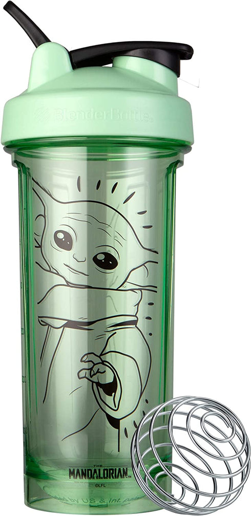 BlenderBottle Star Wars Shaker Bottle Pro Series, Perfect for Protein Shakes and Pre Workout, 28-Ounce The Child