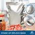 ProPremium 50 Mylar Bags 1 QUART - Thick 7.4 Mil - 7"x10" Airtight Vacuum Sealing Sealable Mylar Bags for Long Term Food Storage - Odor Free Heat Resistant - Light and Moisture Proof Fresh Saver Packs