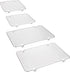 Tebery 4 Pack 304 Grade Stainless Steel Cooling Rack Set Various Size Baking Rack Grill Racks