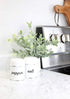 AuldHome Salt and Pepper Shaker Set; Rustic White Enamelware Retro Vintage Style Shaker Set