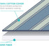 HOMZ Premium Standard Width Ironing Board Cover and Pad, Grey Solid/Pattern Reverisble
