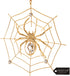 24K Gold Plated Crystal Studded Spider on Web Hanging Ornaments for Christmas Tree, Christmas Spider Miracle Traditions, Decor - The Tradition of Tinsel Legend Spider on Web Ornament