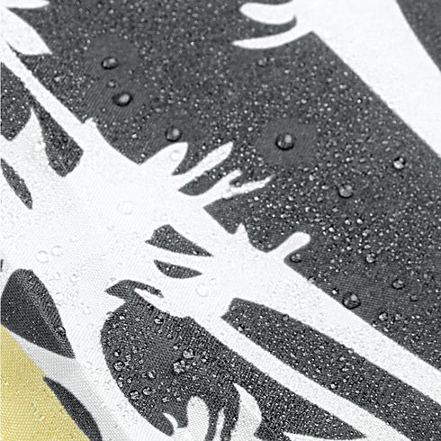 iDesign Thistle Fabric Shower Curtain for Master, Guest, Kids', College Dorm Bathroom, 72" x 72", Gray and Yellow