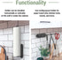 Mavis Miki Self Adhesive Paper Towel Holder - Hanging Under Cabinet, Wall Mount, Vertical or Horizontal - Paper Towel Rack for Kitchen, Bathroom, Rv - Brushed 304 Stainless Steel (Black)