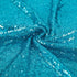 JYFLZQ Turquoise Sequin Tablecloth 70" Round Sparkly Drape Table Cloths Table Cover Overlay for Wedding Birthday Party Baby Bridal Shower