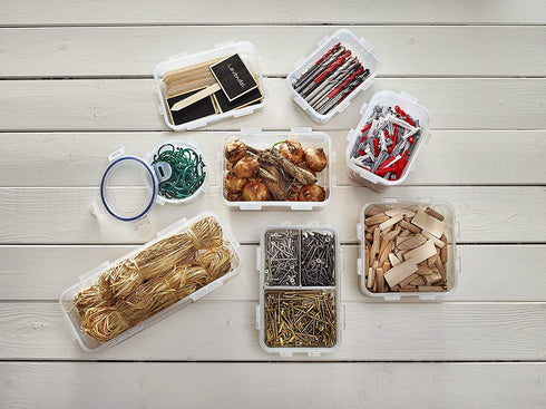 LocknLock Easy Essentials Food Lids/Pantry Storage/Airtight Containers, BPA Free, Rectangle - 8 Cup - for Cookies, Clear