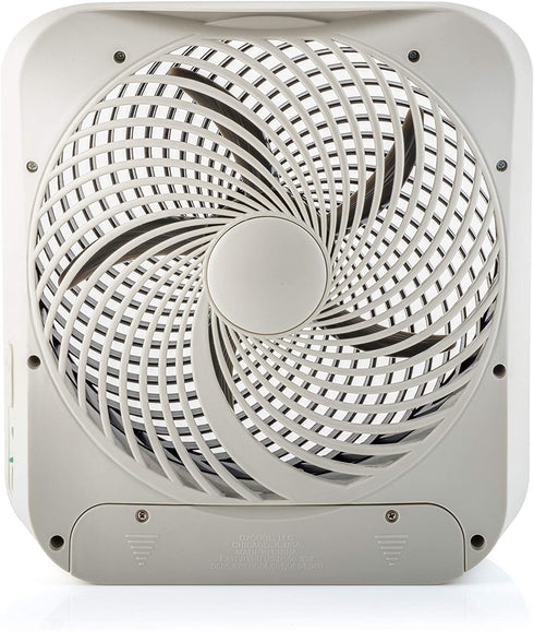 Treva 10-Inch Portable Desktop Battery Fan, Powered by Battery and/or AC Adapter - Air Circulating with 2 Cooling Speeds