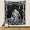 Wonrizon The Lovers Skull Tapestry,Black and White Romantic Constellation Skeleton Tapestries Wall Hanging decor for Living Room Bedroom (51.2”x 59.1”)