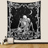 Wonrizon The Lovers Skull Tapestry,Black and White Romantic Constellation Skeleton Tapestries Wall Hanging decor for Living Room Bedroom (51.2”x 59.1”)