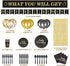 Decorlife Retirement Plates and Napkins Sets Serves 16, Retirement Party Supplies Includes Plates Set, Happy Retirement Banner, Fringe Curtains and Balloons, Total 136 PCS