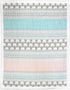 Lush Decor Turquoise & Pink Elephant Stripe Fuzzy Reversible Sherpa Throw Blanket 60 x 50, 60" x 50"