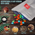 50 Pack Extra Thick 9.4 Mil 7''x10''-1 Quart Mylar Bags for Long-term Food Storage with 50 Labers,Resealable Smell Proof Heat Sealable Bags for Edible Packaging,Stand-up Foil Pouch Bag for Rice Tea