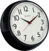 Westclox Black 32042BK 1950's Retro Case Convex Glass Clock, 9.5-Inch