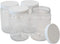 CSBD 32 Oz Clear Plastic Mason Jars With Ribbed Liner Screw On Lids, Wide Mouth, ECO, BPA Free, PET Plastic, Made In USA, Bulk Storage Containers, 4 Pack (32 Ounces)