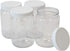 CSBD 32 Oz Clear Plastic Mason Jars With Ribbed Liner Screw On Lids, Wide Mouth, ECO, BPA Free, PET Plastic, Made In USA, Bulk Storage Containers, 4 Pack (32 Ounces)